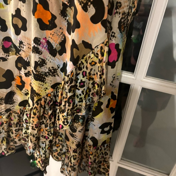 Bl^NK Anthropologie Zadie Leopard Midi Dress S NWT - Picture 5 of 12